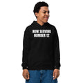 NOW SERVING NUMBER 12 kids hoodie, black