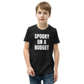 SPOOKY ON A BUDGET kids tee, black