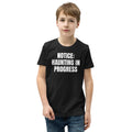 NOTICE: HAUNTING IN PROGRESS kids tee, black