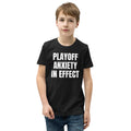 PLAYOFF ANXIETY IN EFFECT kids tee, black