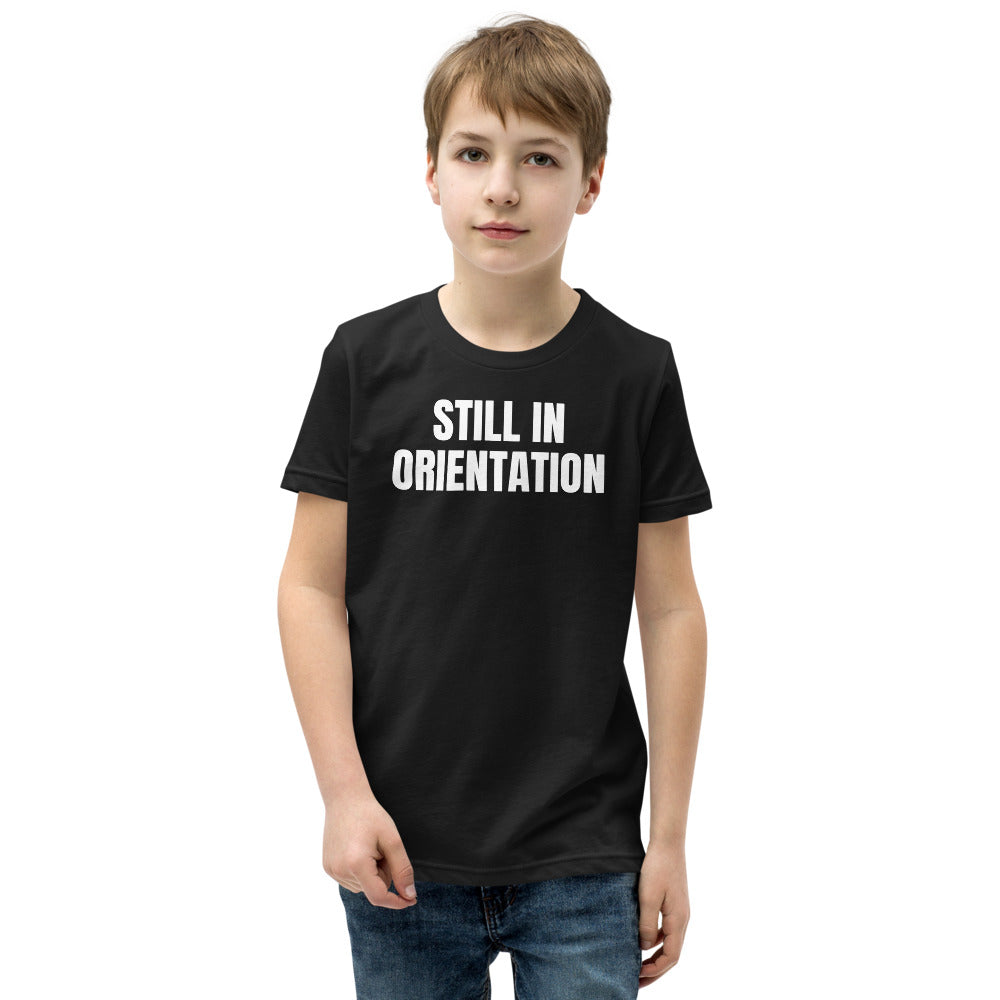 STILL IN ORIENTATION kids tee, black