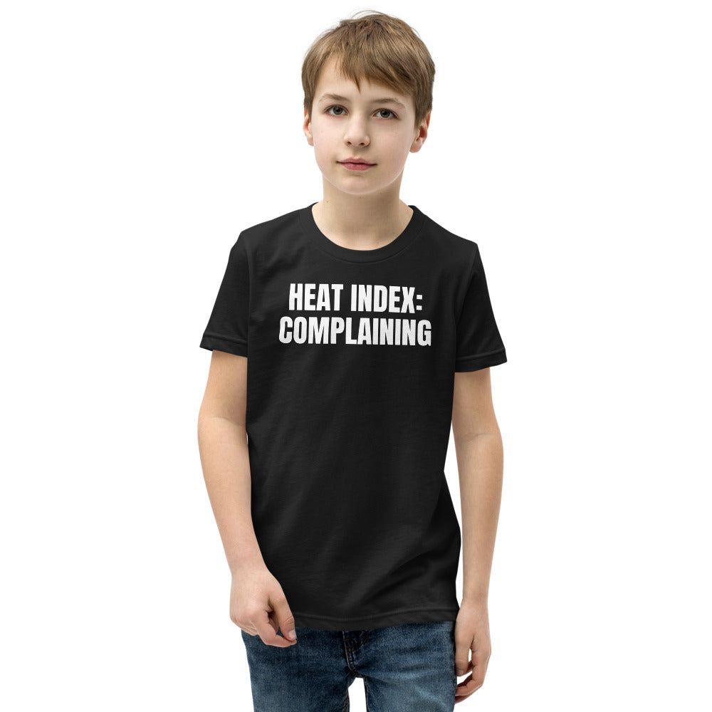 HEAT INDEX: COMPLAINING kids tee, black