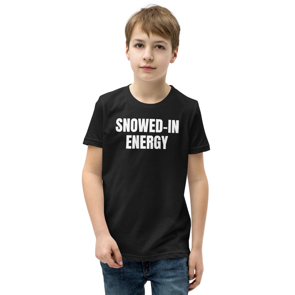 SNOWED-IN ENERGY kids tee, black