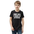 SUNNY WITH A CHANCE OF LEFTOVERS kids tee, black