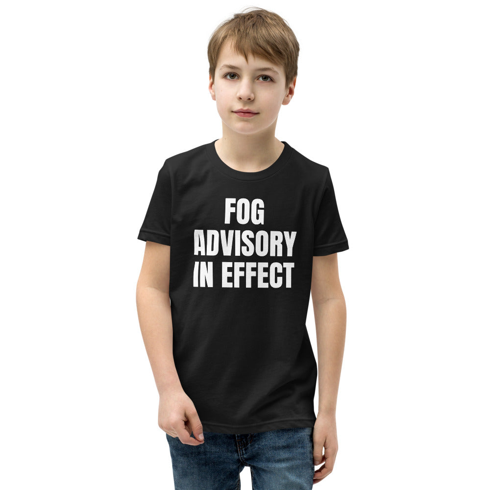 FOG ADVISORY IN EFFECT kids tee, black